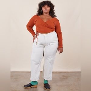 Big Bud Press Work Pants in off white. L.